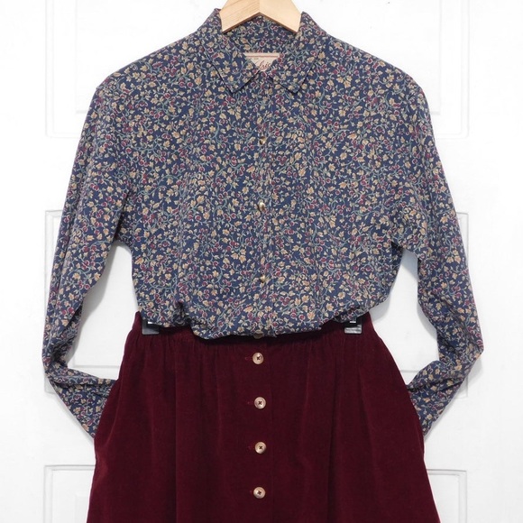 Vintage cotton needle cord shirt - Picture 1 of 7